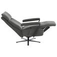 RELAXSESSEL in Textil Dunkelgrau  - Dunkelgrau/Schwarz, Design, Textil/Metall (68/117/85cm) - Cantus