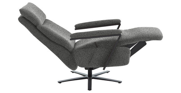 RELAXSESSEL in Textil Dunkelgrau - Dunkelgrau/Schwarz, Design, Textil/Metall (68/117/85cm) - Cantus