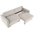 2-SITZER-SOFA in Chenille Creme  - Creme/Schwarz, KONVENTIONELL, Kunststoff/Textil (233/90/110cm) - Carryhome