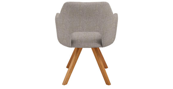 ARMLEHNSTUHL in Holz, Textil Eichefarben, Cappuccino - Eichefarben/Cappuccino, Design, Holz/Textil (57/84/57cm) - Voleo