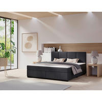 BOXSPRINGBETT 180/220 cm  in Anthrazit  - Anthrazit/Schwarz, MODERN, Karton/Holz (180/220cm) - MID.YOU