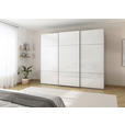 SCHWEBETÜRENSCHRANK  in Grau, Weiß  - Alufarben/Weiß, KONVENTIONELL, Glas/Holzwerkstoff (271/223/68cm) - Novel