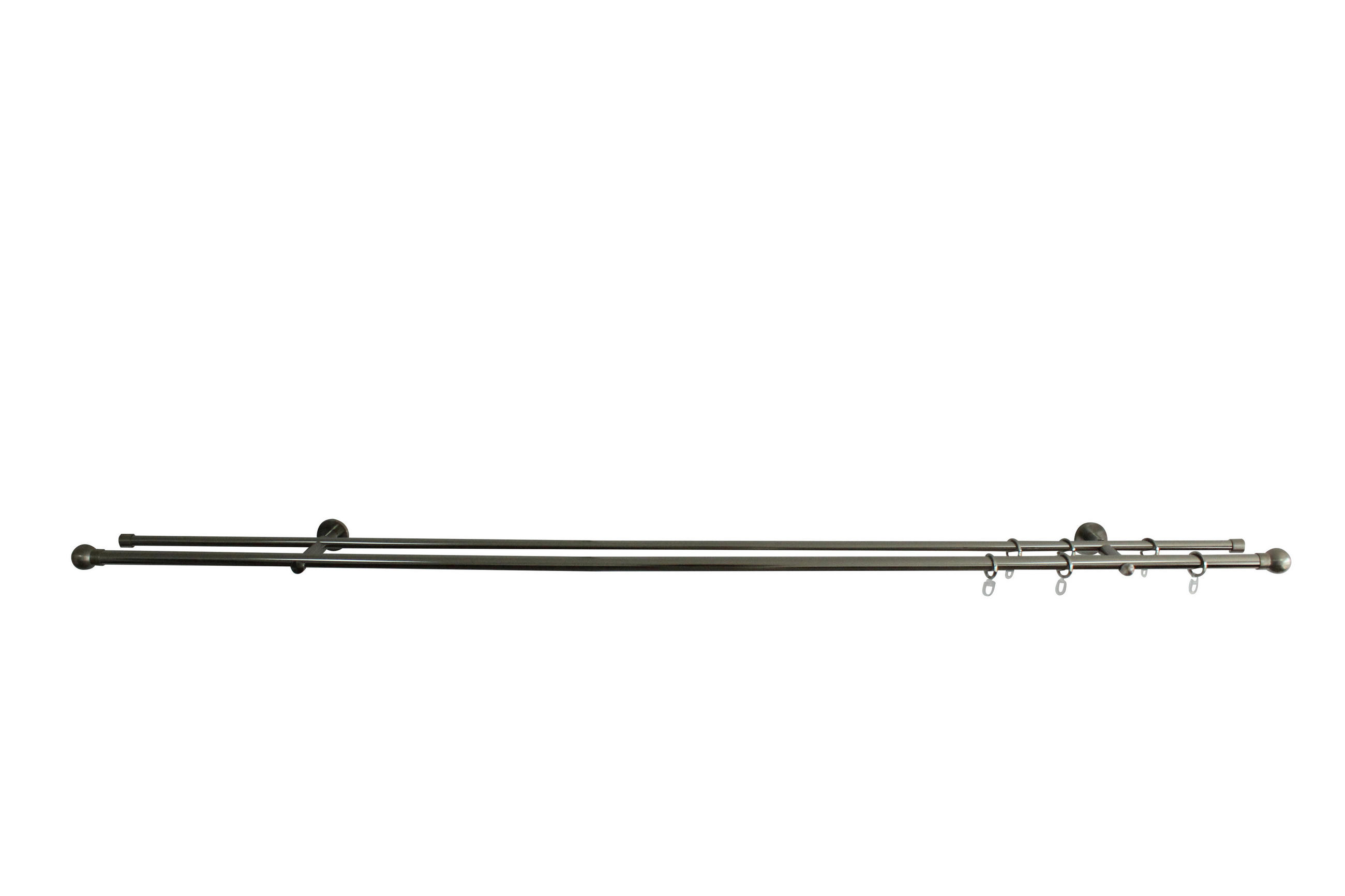 SET KARNIŠE boje oplemenjenog čelika metal - boje oplemenjenog čelika, Basics, metal (300cm) - Homeware