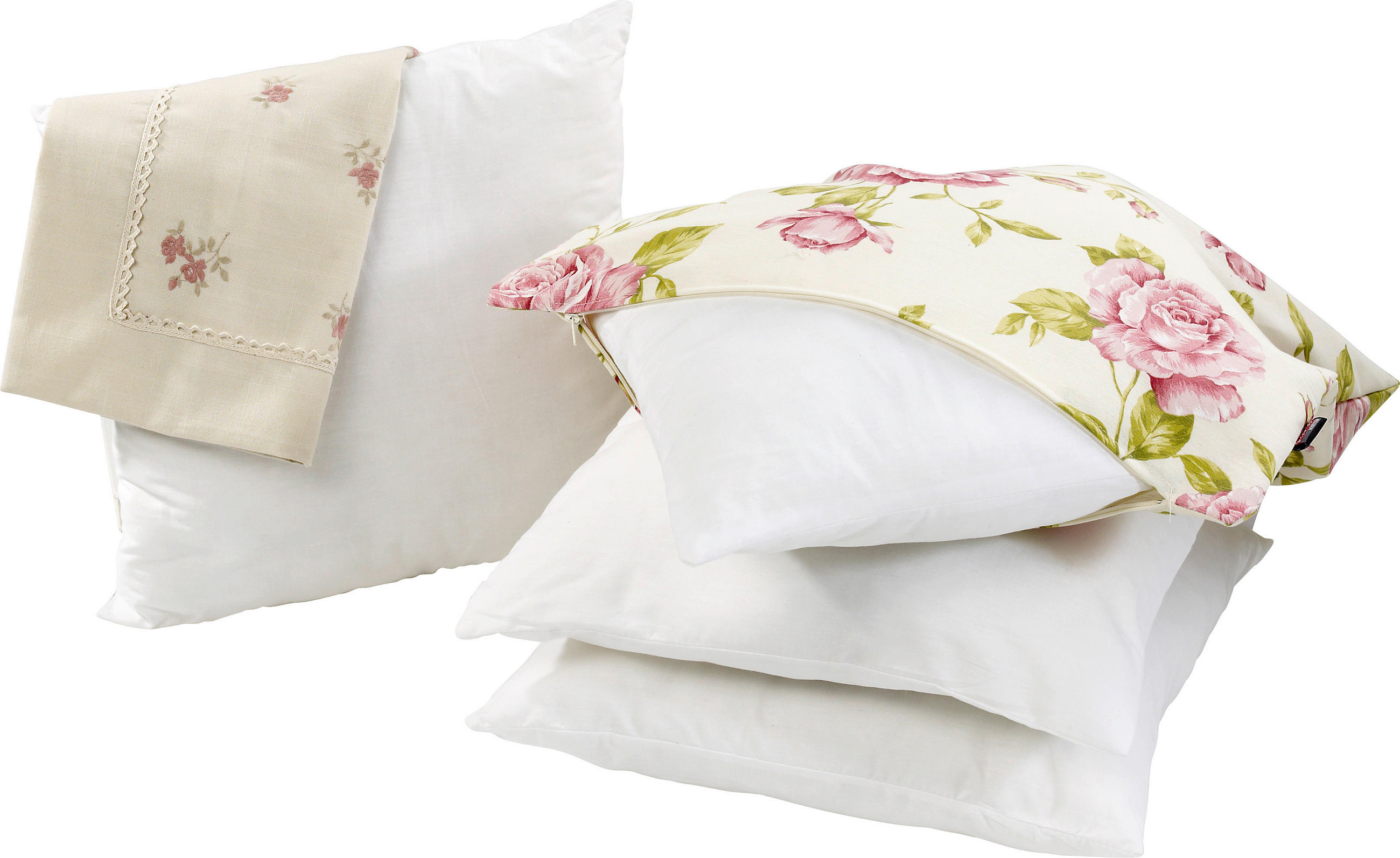 Füllkissen 2er-Set  - Weiß, Basics (40/40cm) - Boxxx