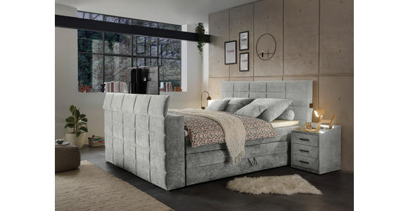 BOXSPRINGBETT 180/200 cm in Schlammfarben - Schlammfarben, KONVENTIONELL, Textil (180/200cm) - Carryhome