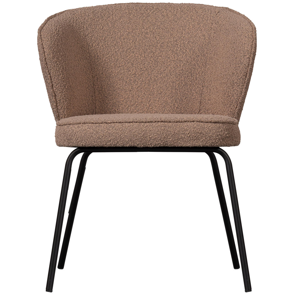 ARMLEHNSTUHL-SET 2 Stück stapelbar, Bezug abnehmbar Bouclé  - Beige, Design, Textil/Metall (60/77/59cm) - Livetastic