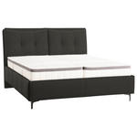 POLSTERBETT Matratze, Lattenrost, Topper Anthrazit 180/200 cm  - Anthrazit/Schwarz, KONVENTIONELL, Leder/Holz (180/200cm) - Novel