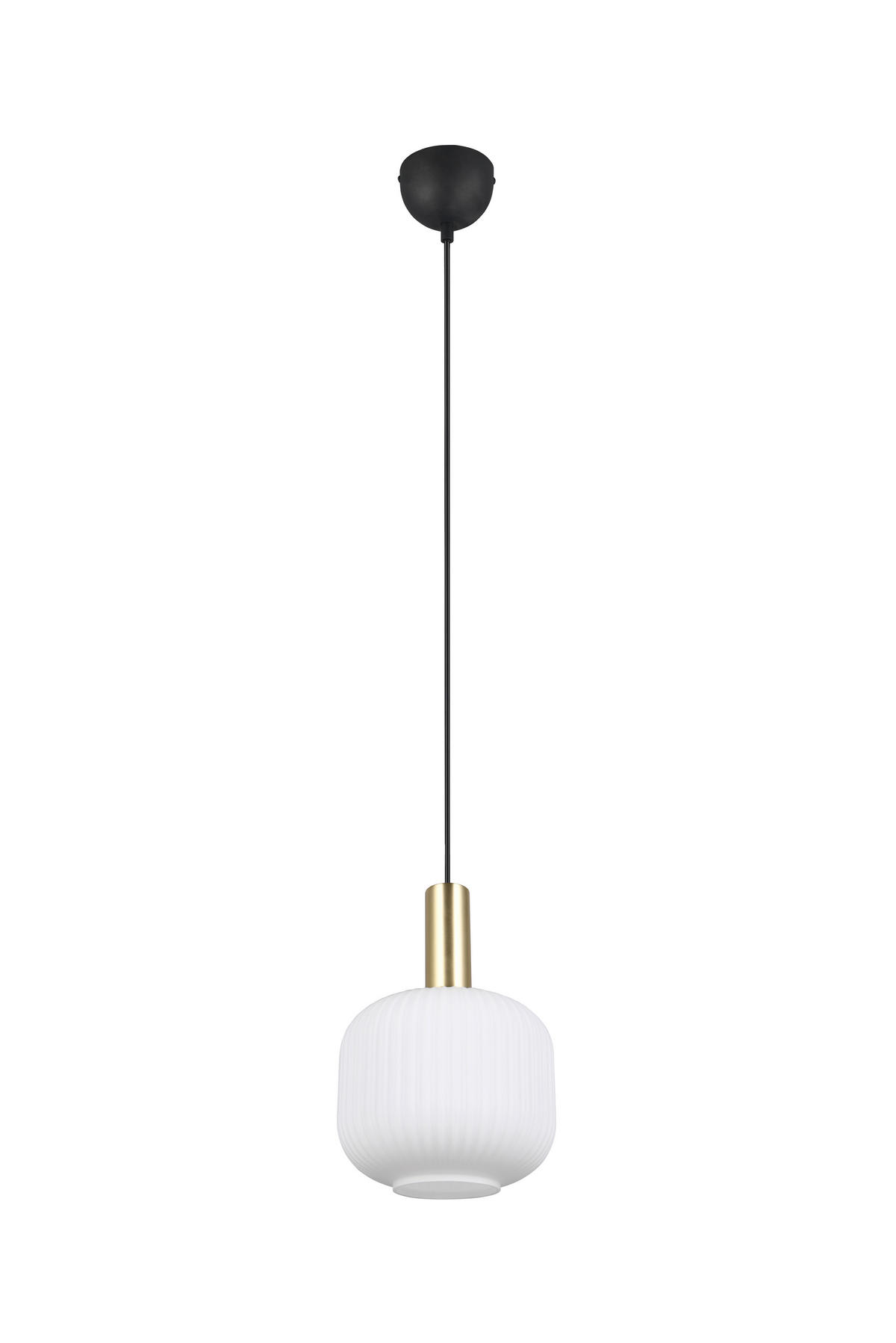 HÄNGELEUCHTE 20/150 cm    - Weiss/Messingfarben, Design, Glas/Metall (20/150cm) - Trio Leuchten