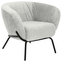 COCKTAILSESSEL - Hellgrau/Schwarz, Design, Textil/Metall (79/71/74cm) - Lomoco