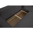 ECKSOFA inkl. Funktionen Dunkelgrau Cord  - Dunkelgrau/Schwarz, Design, Textil (267/141cm) - Xora