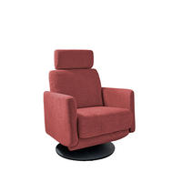 RELAXSESSEL Textil Rot  - Rot/Schwarz, Modern, Textil/Metall (77/105/87-154cm) - Livetastic