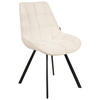 STUHL Webstoff Creme, Schwarz  - Creme/Schwarz, Design, Textil/Metall (53/87/61cm) - Carryhome