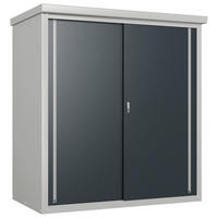 GERÄTESCHRANK 90/187/172 cm  - Anthrazit/Grau, Basics, Metall (90/187/172cm)