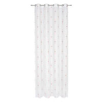 ZAVJESA S RINGOVIMA ljubičasta, višebojno, prirodne boje, bijela 140/280 cm   - bijela/višebojno, Lifestyle, tekstil (140/280cm) - Esposa