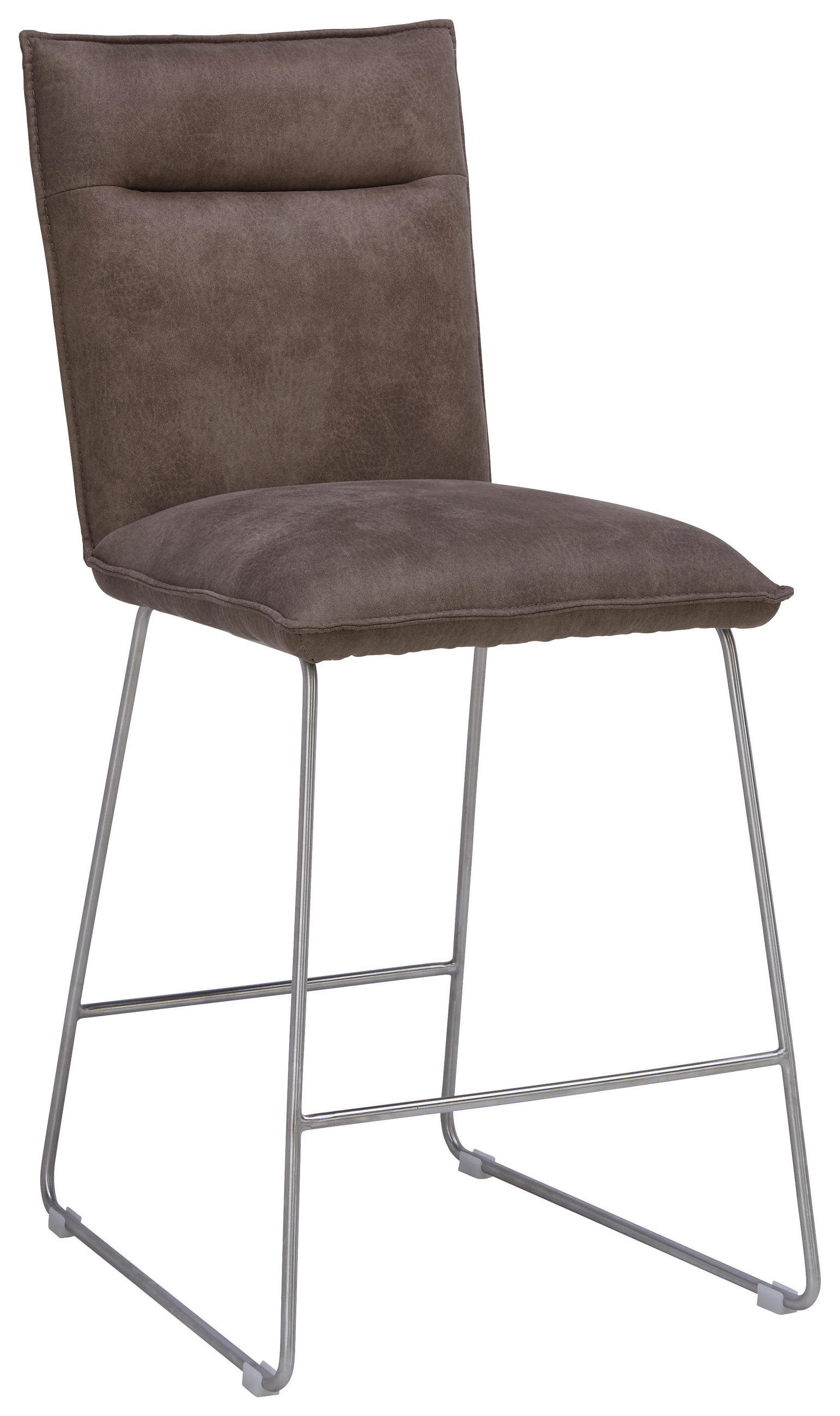 TRESENSTUHL Mikrofaser Edelstahlfarben, Hellbraun Edelstahl  - Hellbraun/Edelstahlfarben, Design, Textil/Metall (56/98/62cm) - Valnatura