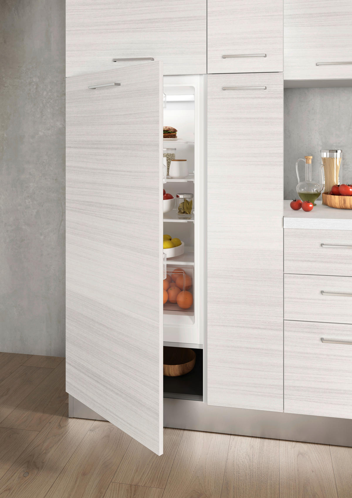 KÜCHENBLOCK  - Eukalyptusholzfarben/Alufarben, LIFESTYLE, Kunststoff/Metall (300cm) - MID.YOU