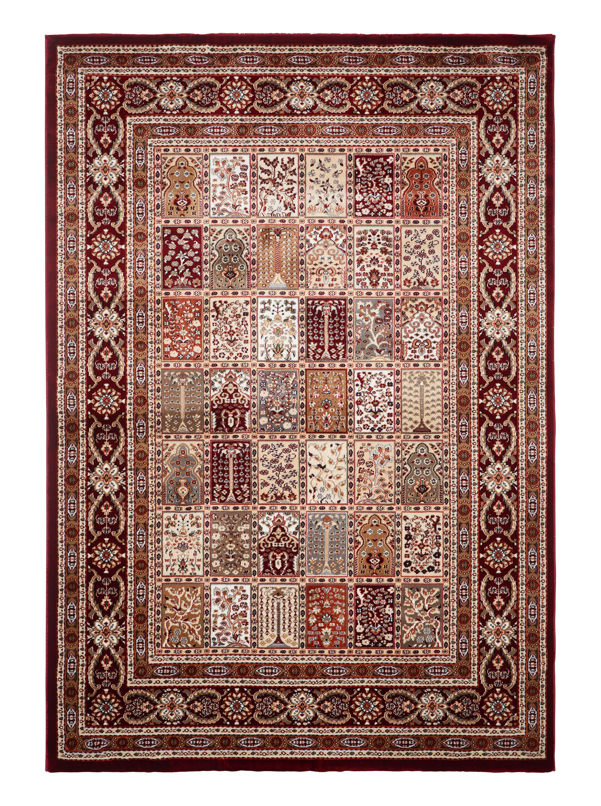 Orientalischer Webteppich Rot Natutfaser Alois 120x170 Cm