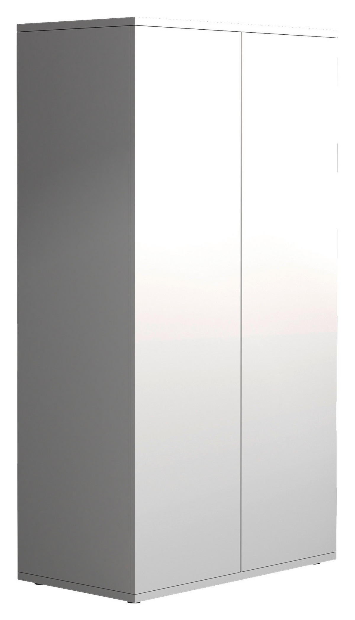 BYRÅ 60/108/32 cm  - vit/antracit, Modern, trämaterial/plast (60/108/32cm) - MID.YOU