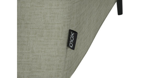 ECKSOFA in Chenille Creme  205/280 cm  - Creme/Schwarz, Design, Textil/Metall (205/280cm) - Xora