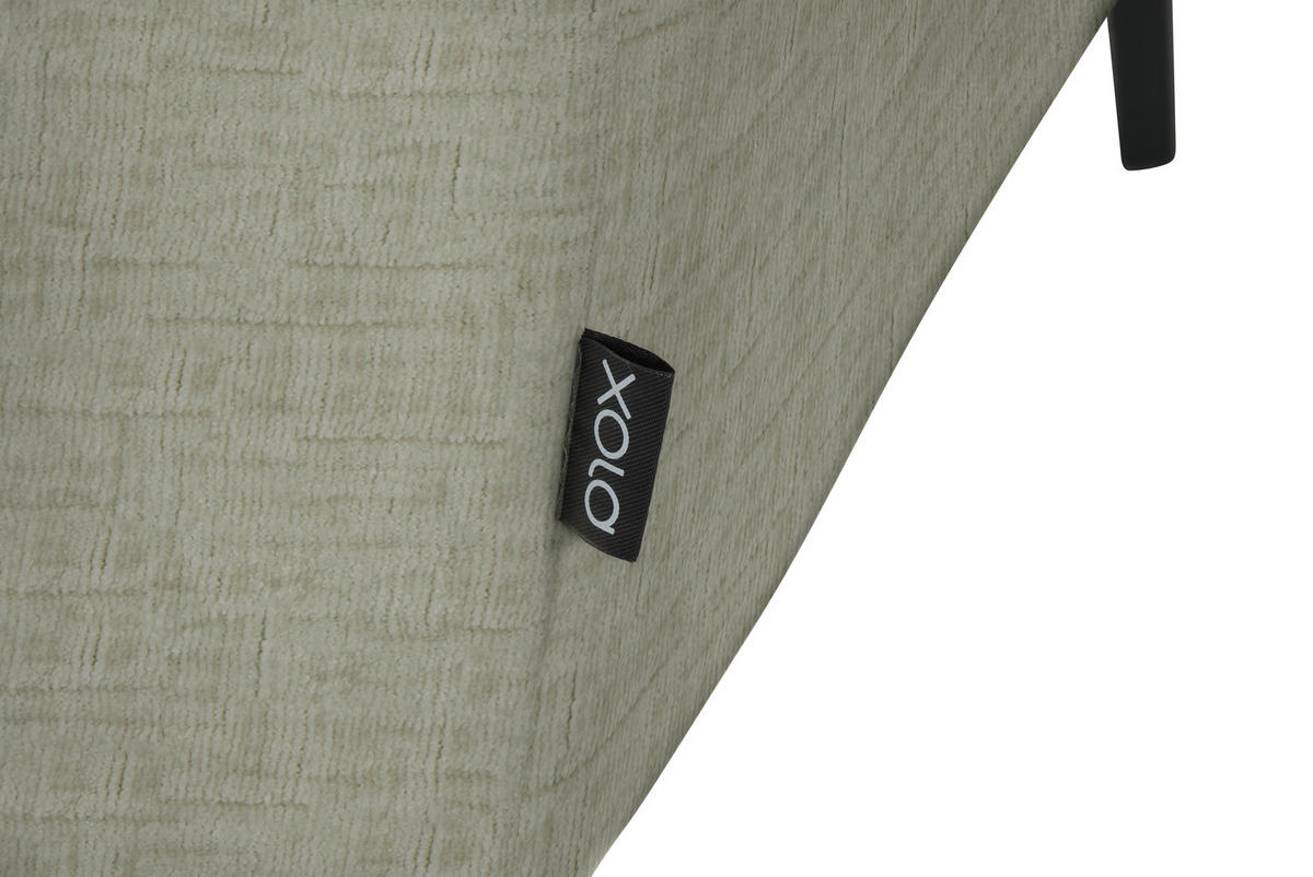 ECKSOFA in Chenille Creme  205/280 cm  - Creme/Schwarz, Design, Textil/Metall (205/280cm) - Xora