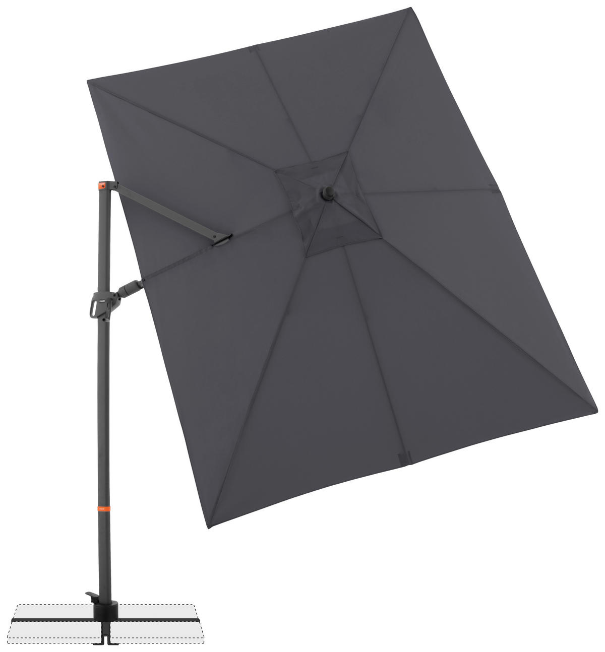 ZÁVESNÝ SLNEČNÍK 320/240 cm - antracitová, Basics, kov/textil (320/240cm) - Doppler