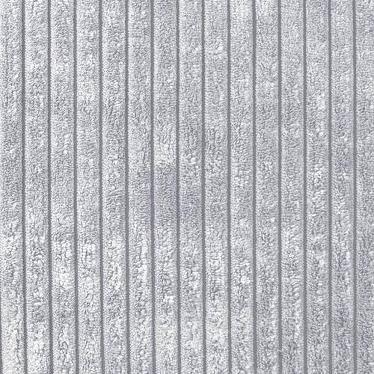 RÉCAMIERE in Cord Hellgrau  - Hellgrau/Schwarz, Design, Kunststoff/Textil (171/71-88/93cm) - Cantus