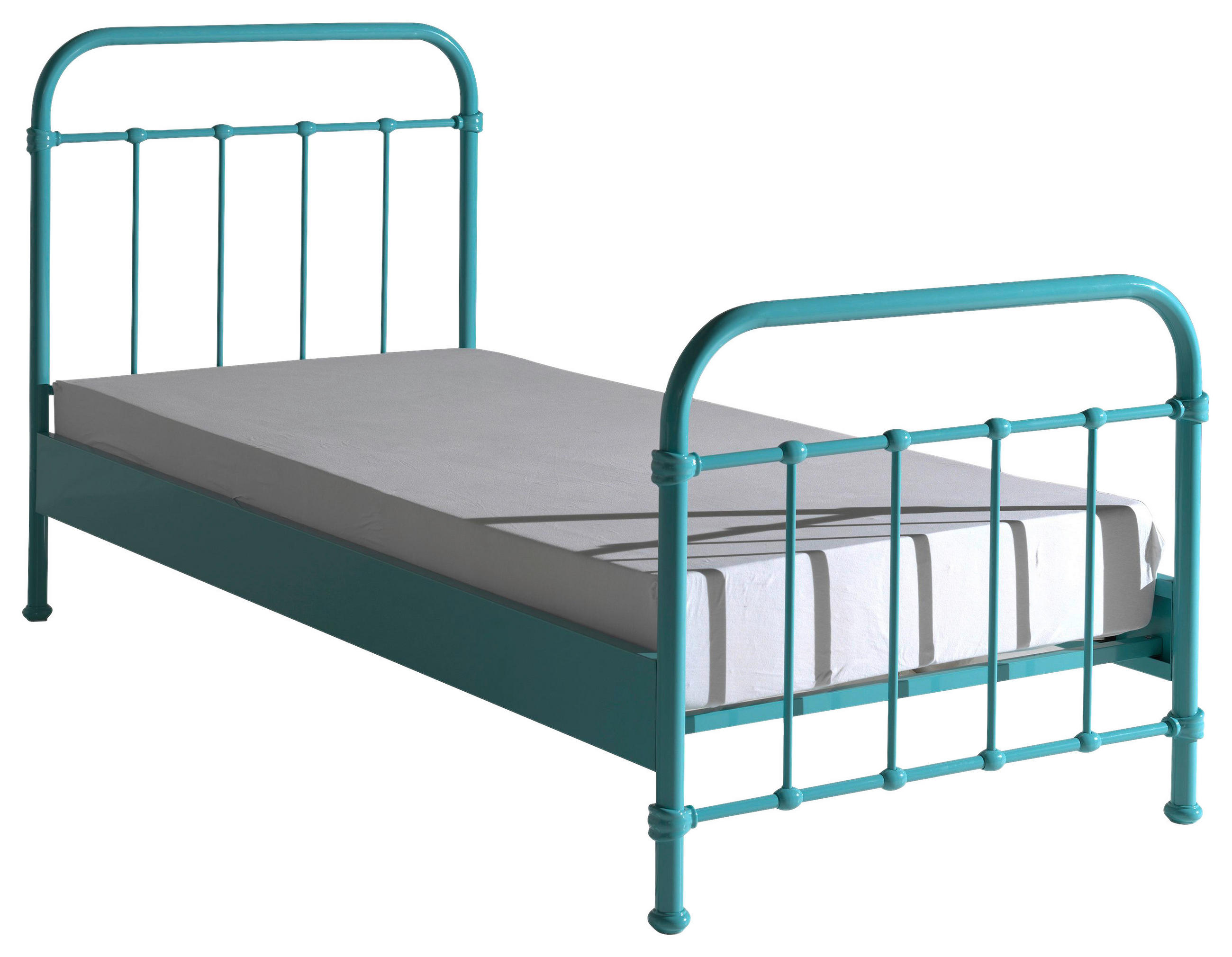 KINDER-/JUNIORBETT - Türkis, ROMANTIK / LANDHAUS, Metall (90/200cm) - MID.YOU