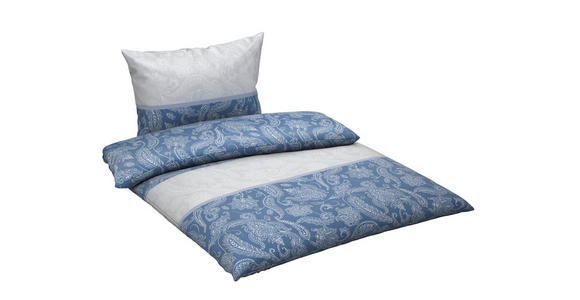 BETTWÄSCHE Satin 140/200 cm  - Blau, Textil (140/200cm) - Novel