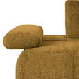 SCHLAFSOFA in Chenille Senfgelb  - Senfgelb/Schwarz, KONVENTIONELL, Kunststoff/Textil (235-255/80/116-138cm) - Carryhome
