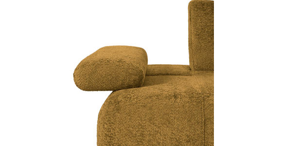 SCHLAFSOFA in Chenille Senfgelb - Senfgelb/Schwarz, KONVENTIONELL, Kunststoff/Textil (235-255/80/116-138cm) - Carryhome