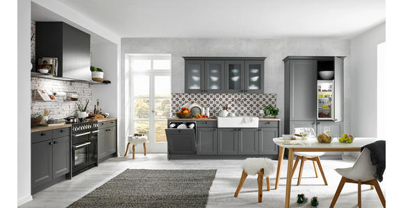 EINBAUKÜCHE   - Grau, Design, Glas/Holzwerkstoff - Dieter Knoll