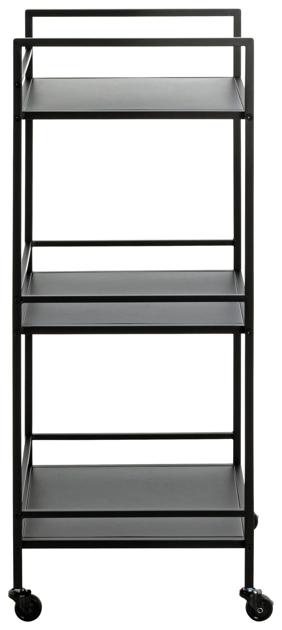 ODKLÁDACÍ STOLEK, černá - černá, Design, kov/plast (35/35/92cm)