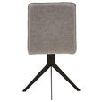 STUHL Webstoff Hellgrau, Schwarz  - Hellgrau/Schwarz, Design, Textil/Metall (46,5/87/64cm) - Voleo