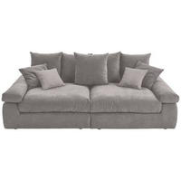 BIGSOFA Feincord Greige  - Greige/Schwarz, Design, Kunststoff/Textil (260/90/140cm) - Carryhome