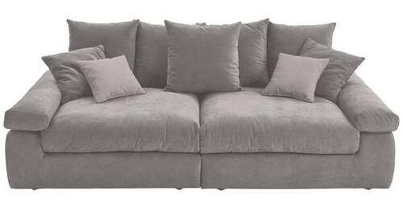 BIGSOFA Feincord Greige - Greige/Schwarz, Design, Kunststoff/Textil (260/90/140cm) - Carryhome