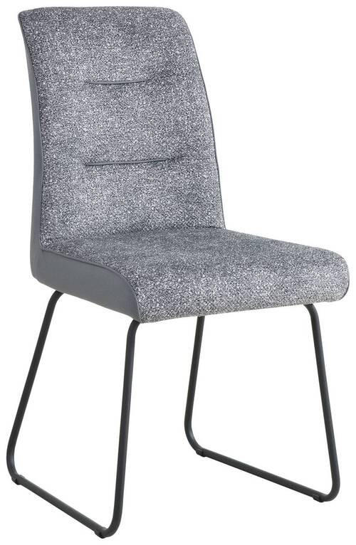 STUHL - Schwarz/Grau, Design, Textil/Metall (47/93/64cm) - Carryhome