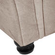ECKSOFA  in Plüsch Beige  288/190 cm  - Dunkelbraun/Beige, KONVENTIONELL, Holz/Textil (288/190cm) - Carryhome
