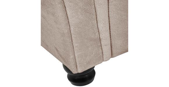 ECKSOFA  in Plüsch Beige  288/190 cm  - Dunkelbraun/Beige, KONVENTIONELL, Holz/Textil (288/190cm) - Carryhome
