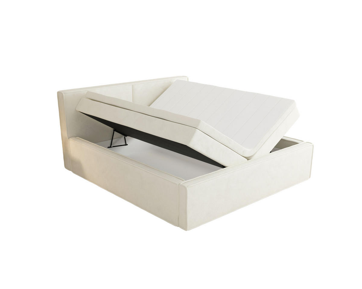 BOXBETT 180/200 cm  in Beige  - Beige, MODERN, Textil (180/200cm) - MID.YOU