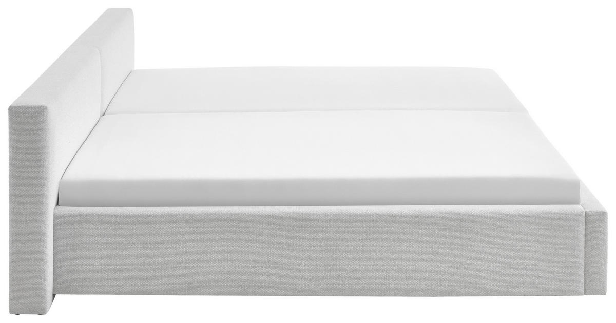 POLSTERBETT 240/200 cm  Hellgrau  - Hellgrau, Basics, Holz/Textil (240/200cm) - Boxxx