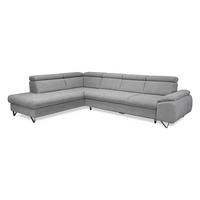 UGAONA GARNITURA siva  - boja hroma/siva, Moderno, tekstil/drvo (232/315cm) - Hom`in