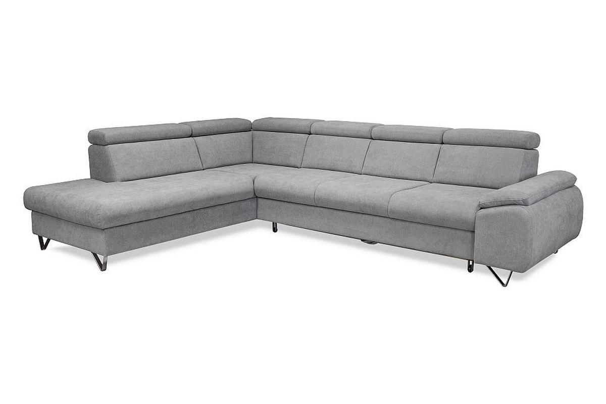 UGAONA GARNITURA siva  - boja hroma/siva, Moderno, tekstil/drvo (232/315cm) - Hom`in