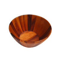 SALATSCHÜSSEL   - Akaziefarben, Natur, Holz (25/13cm) - Homeware Profession.
