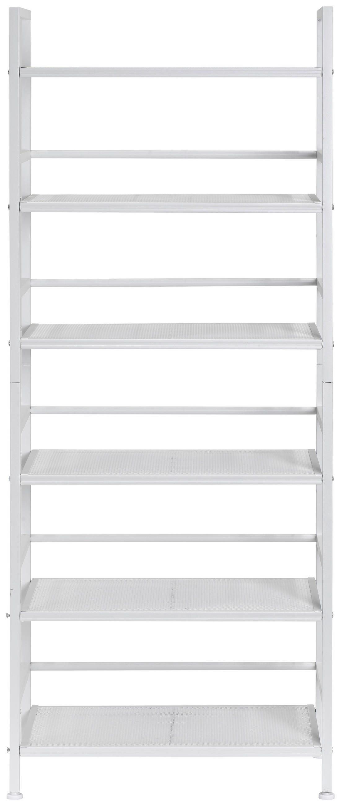REGÁL NA BOTY, bílá, 59/144/30 cm - bílá, Moderní, kov (59/144/30cm) - PBJ