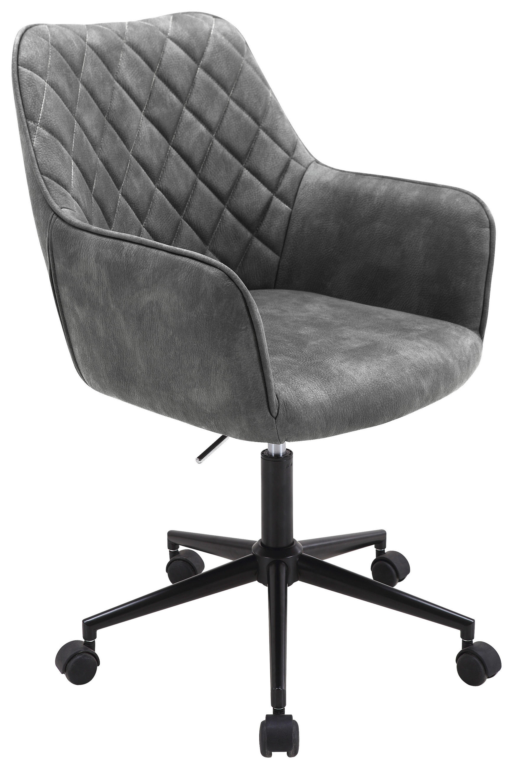 Xora Drehstuhl Grau, Schwarz 57x88-100x62 cm