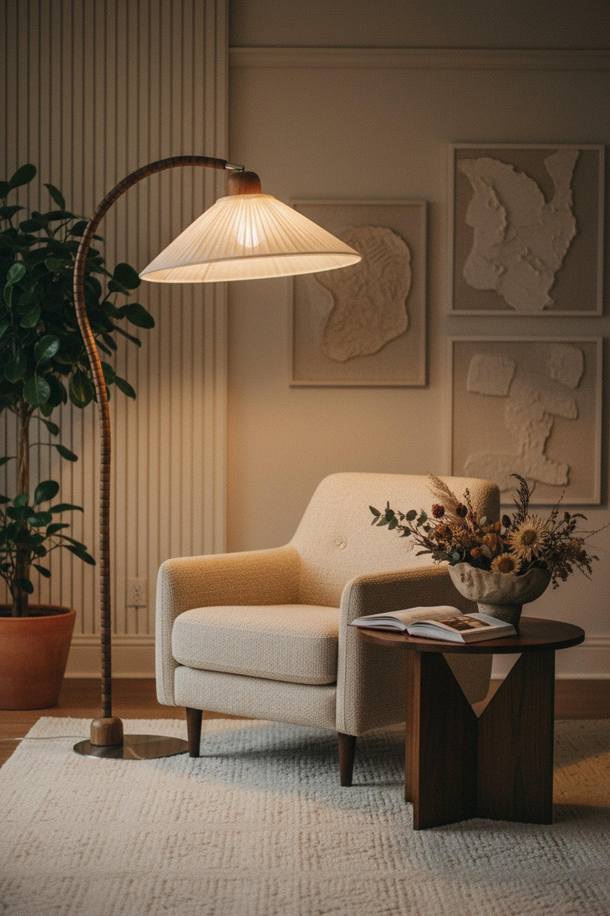 STEHLEUCHTE - Cognac/Braun, Basics, Holz (56/150/73cm) - Markslöjd