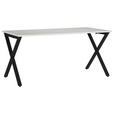 SCHREIBTISCH 160/80/75 cm  in Schwarz, Weiß  - Schwarz/Weiß, MODERN, Holzwerkstoff/Metall (160/80/75cm) - Novel