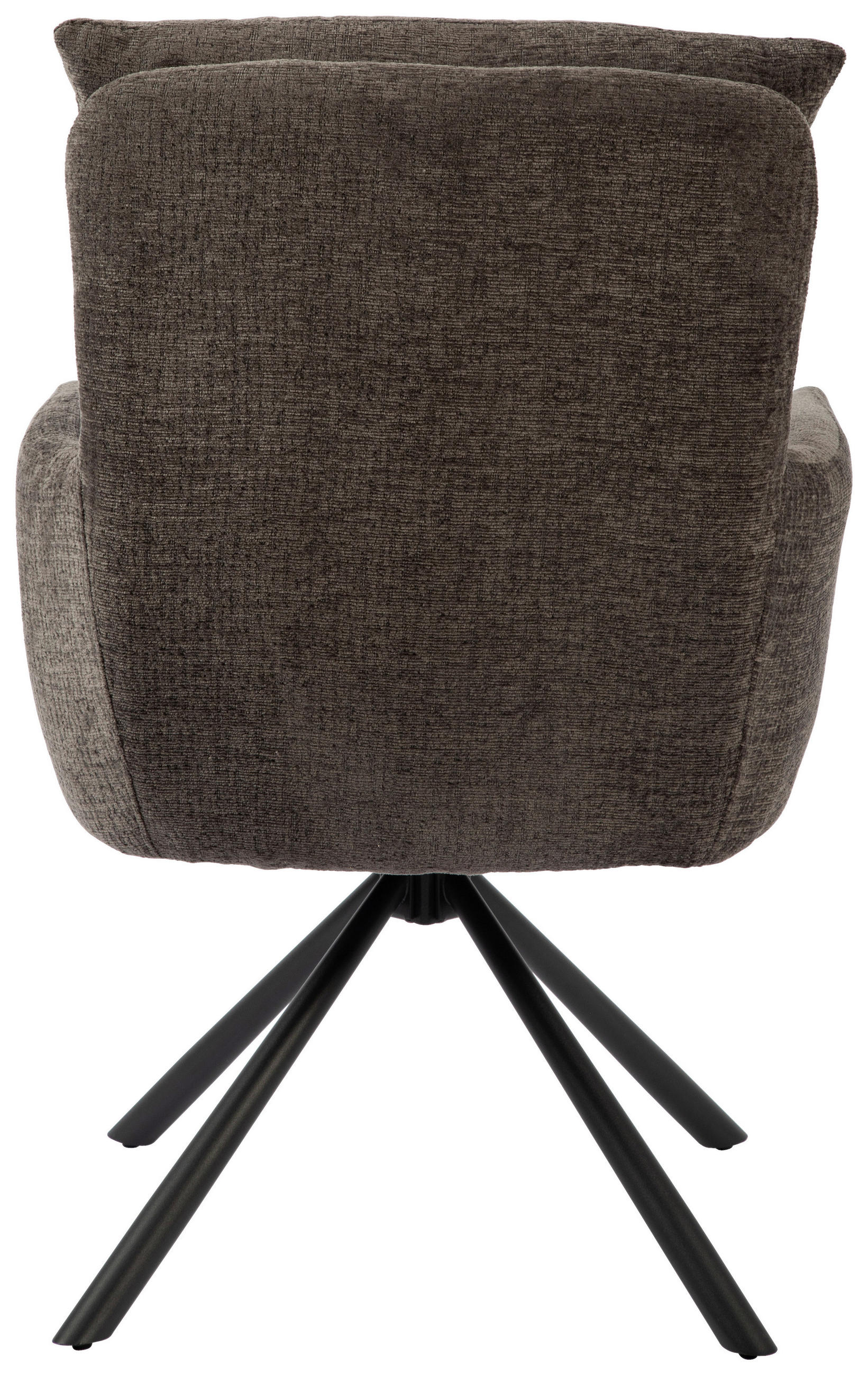 ARMLEHNSTUHL  in Eisen Webstoff  - Schwarz/Grau, MODERN, Textil/Metall (57/95/65cm) - MID.YOU