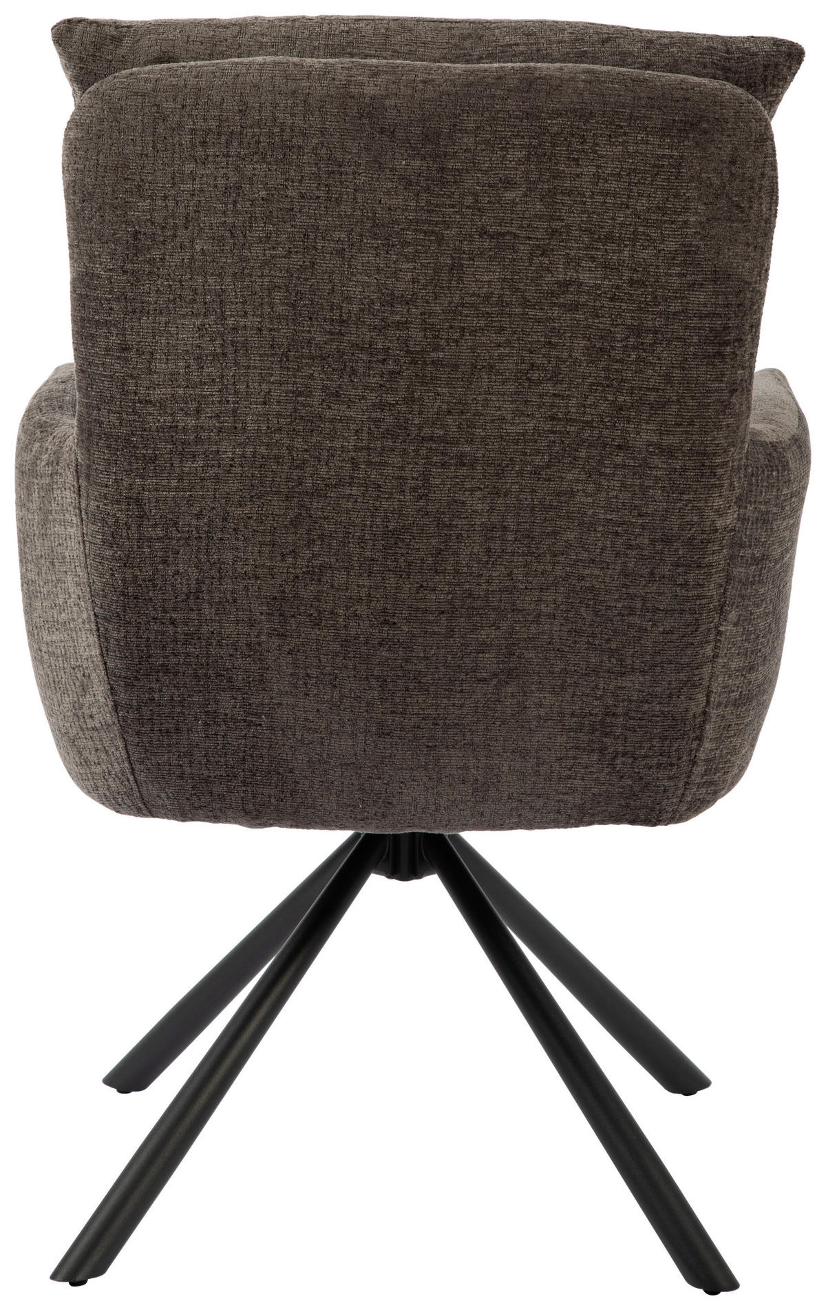 ARMLEHNSTUHL  in Eisen Webstoff  - Schwarz/Grau, MODERN, Textil/Metall (57/95/65cm) - MID.YOU
