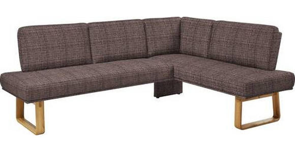 ECKBANK 265/174 cm in Eichefarben, Dunkelbraun - Eichefarben/Dunkelbraun, Design, Holz/Textil (265/174cm) - Dieter Knoll